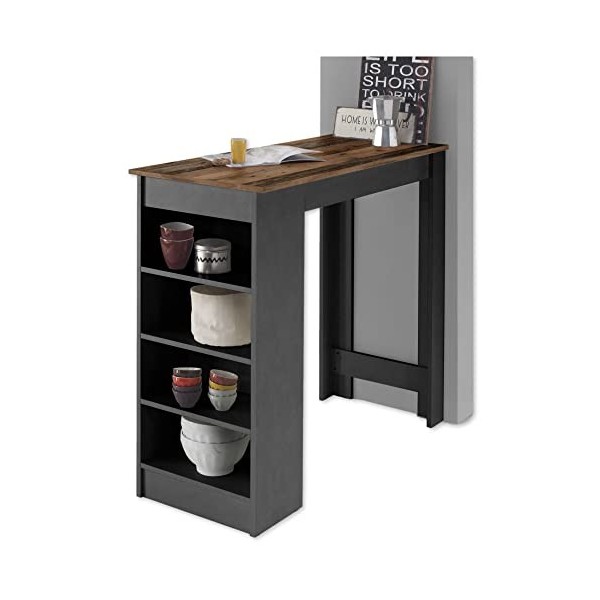 Stella Trading Mojito Table de Bar Moderne, Aspect Comptoir Peu encombrant pour la Cuisine et la Salle à Manger, Bois dingén