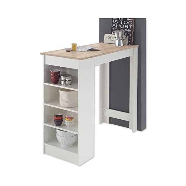 Stella Trading Mojito Table de Bar Moderne, Aspect Comptoir Peu encombrant pour la Cuisine et la Salle à Manger, Bois dingén