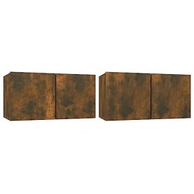 WREWING Meuble TV,Bas Table TV Support de Télévision en Bois pour Salon Chambre Salle à Manger,Support pour Téléviseur Jusqu’