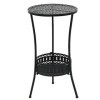 vidaXL Table de Bistro Style Vintage Ronde Métal Noir Table de Bar Cuisine