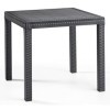 SF Savino Filipo Table basse King en résine imitation rotin Noir anthracite