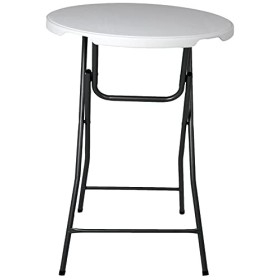 SARO Mange-Debout Catering Barbados, Métal, Blanc, 80 x 80 x 110 cm