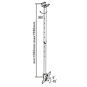 Maclean MC-580 Support TV plafond 17-37" 50kg
