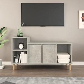 Metrile Meuble TV pour TV, meuble TV, étagère en bois 100 x 35 x 55 cm, gris béton