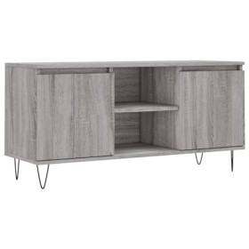 ZEYUAN Meuble TV Sonoma Gris 104x35x50 cm Bois dingénierie,Meuble TV,Table Basse Salon Meuble TV,Table Basse LED Couleurs