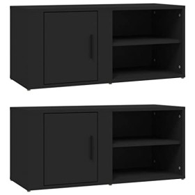 Meubles TV 2 pcs Noir 80x31,5x36 cm Bois dingénierie
