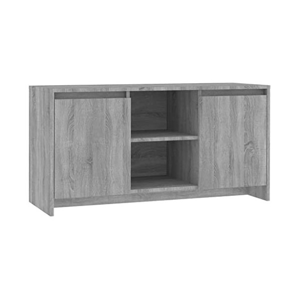 Meuble TV Sonoma gris 102x37,5x52,5 cm Aggloméré