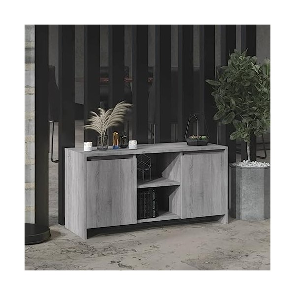 Meuble TV Sonoma gris 102x37,5x52,5 cm Aggloméré