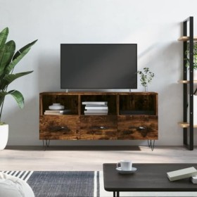 VEEKI Meuble TV, Meuble TV Suspendu, Meuble TV Industriel, Meuble TV Bois, Meuble Chambre, Convient pour Salon ou Chambre, ch