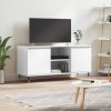 VEEKI Meuble TV, Meuble TV Suspendu, Meuble TV Industriel, Meuble TV Bois, Meuble Chambre, Convient pour Salon ou Chambre, Bl