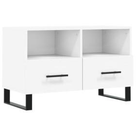 Camerina Meuble TV Blanc 80x36x50 cm Bois dingénierie,Table TV,Ensemble Meuble TV,Meuble TV