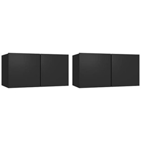 Meuble TV,Étagère TV Flottante, Support de Télévision Flottant Fixé au Mur Centre de Console Multimédia de Divertissement Gra